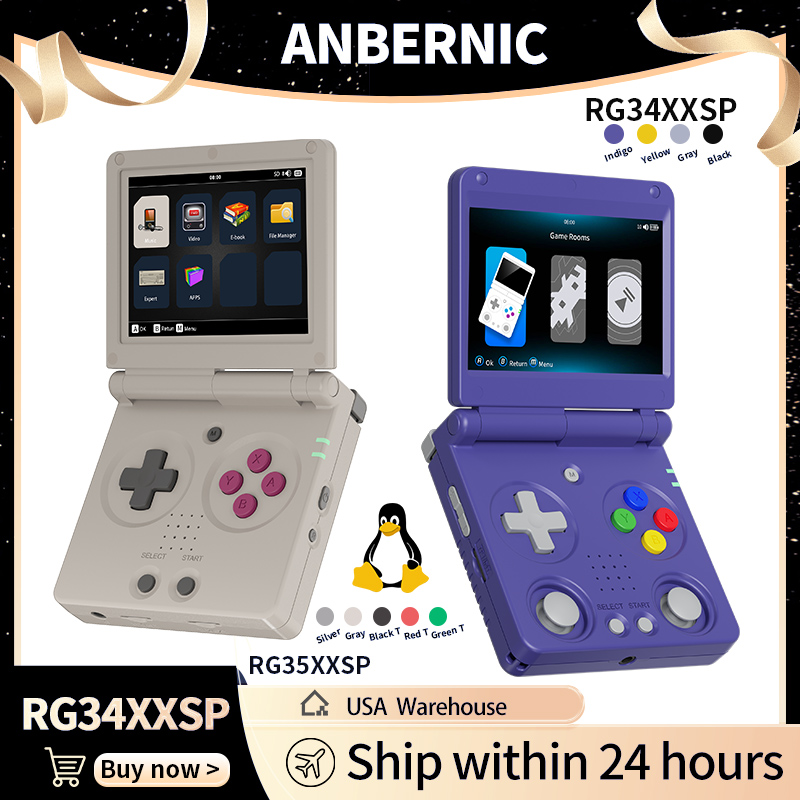 Retro Gaming Images - Anbernic RG34XXSP RG35XXSP Flip Handheld Game