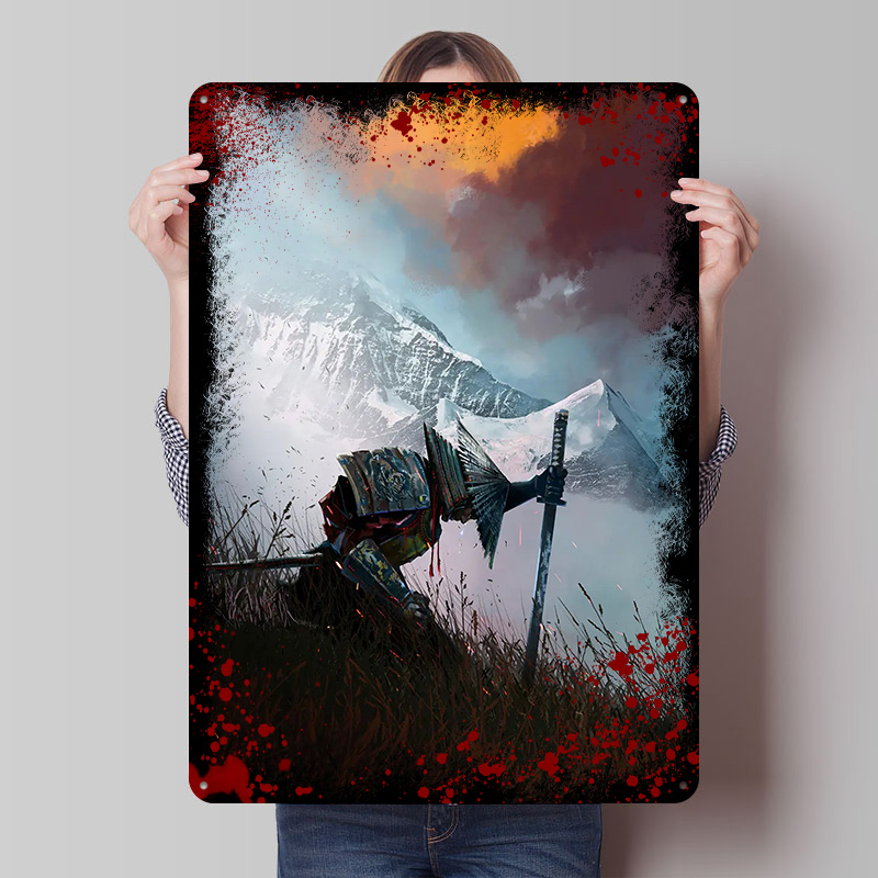 Retro Poster Gaming - Samurai Pop Art Printed Poster Customized