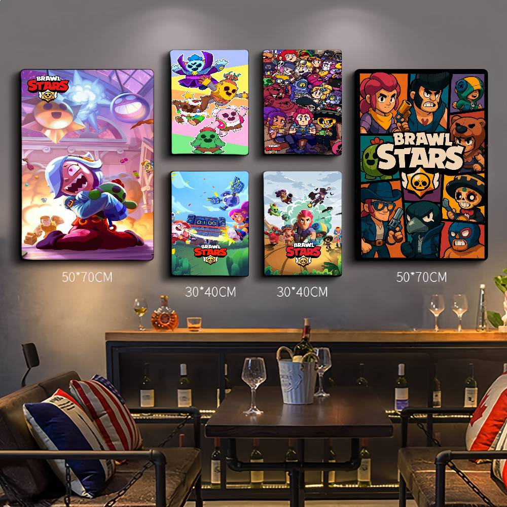 Retro Poster Gaming - Anime Game Brawl Stars Movie Sticky