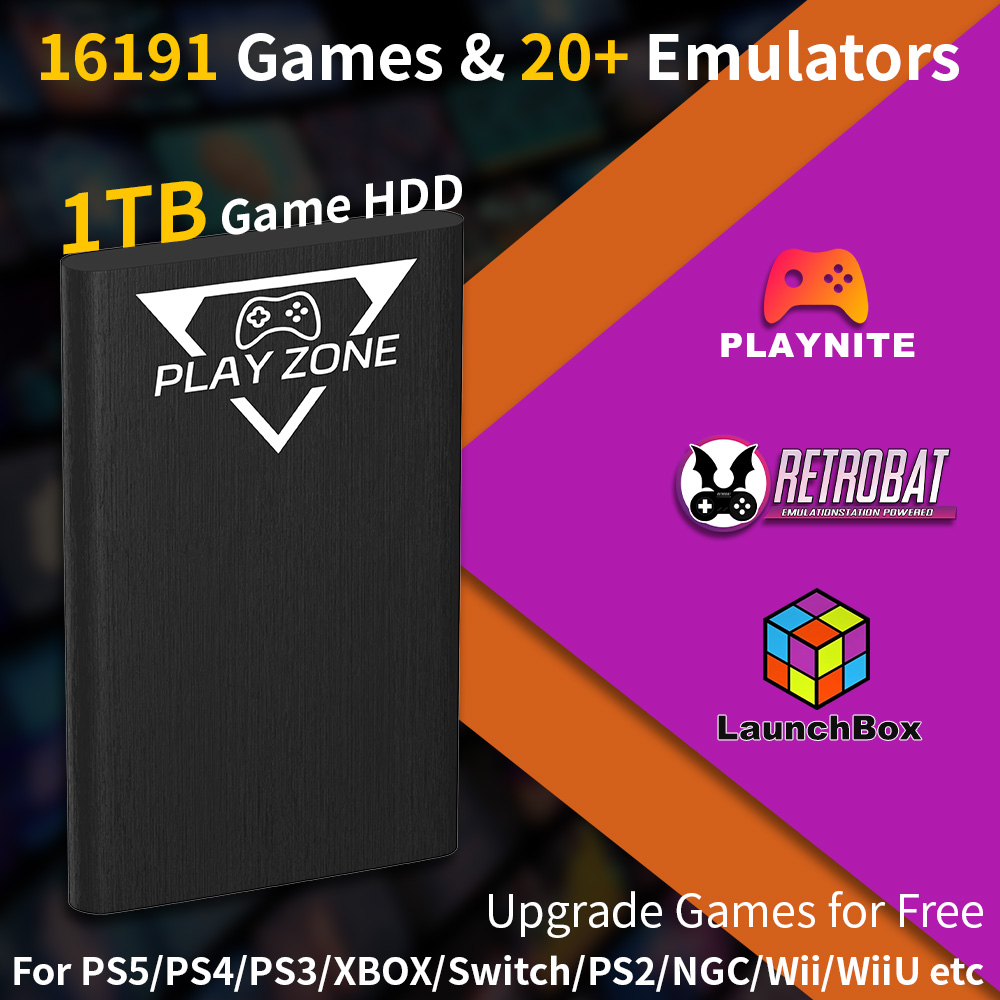 Retro Gaming Ps3 - Play Zone 1TB Portable Gaming HDD