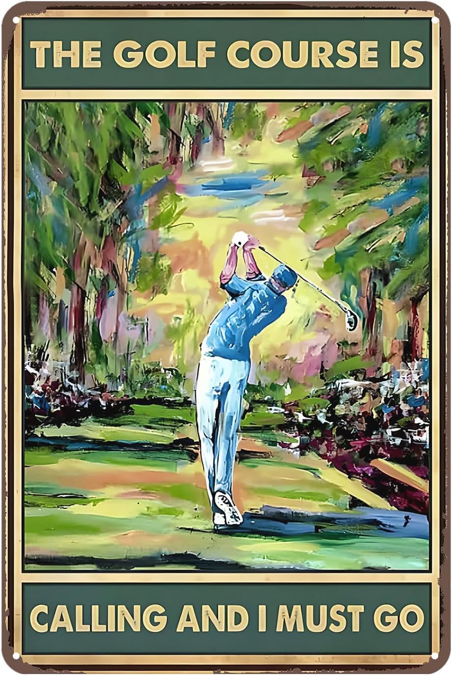 Retro Poster Gaming - Retro Metal Tin Signs The Golf