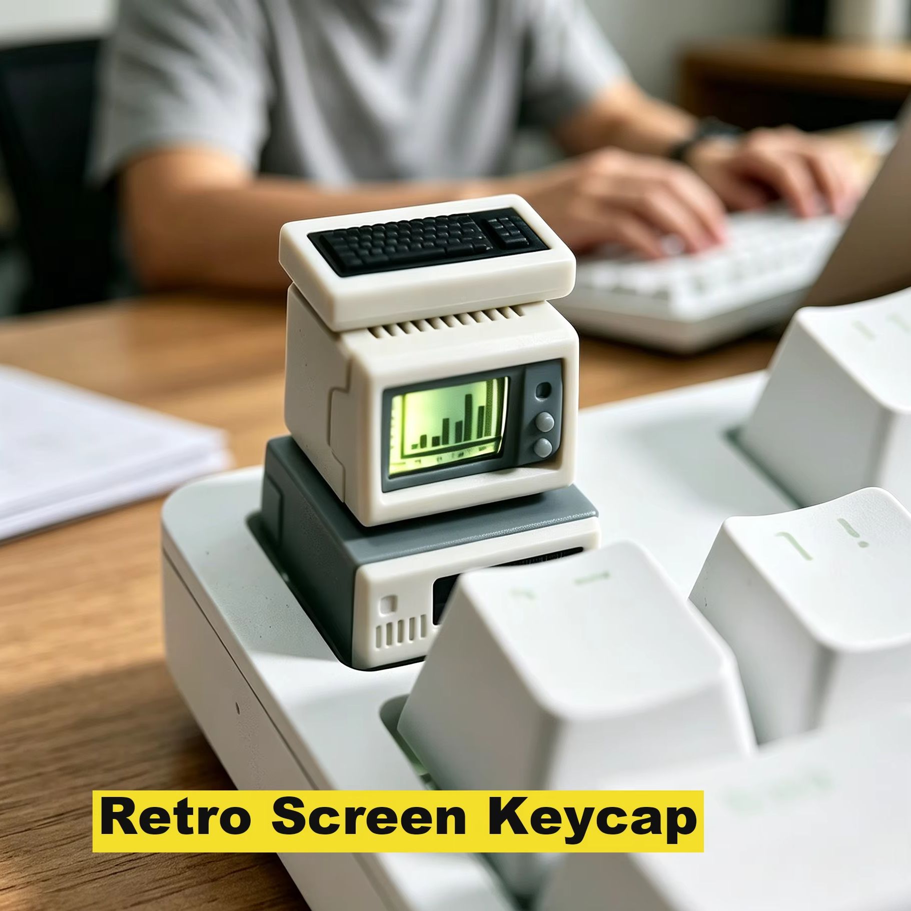 Retro Gaming Fun - Retro Computer Keycap Backlit Custom Computer