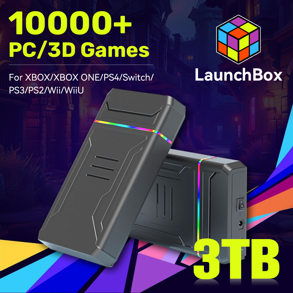 Retro Gaming Tv - JMachen Launchbox 3TB Gaming HDD Video