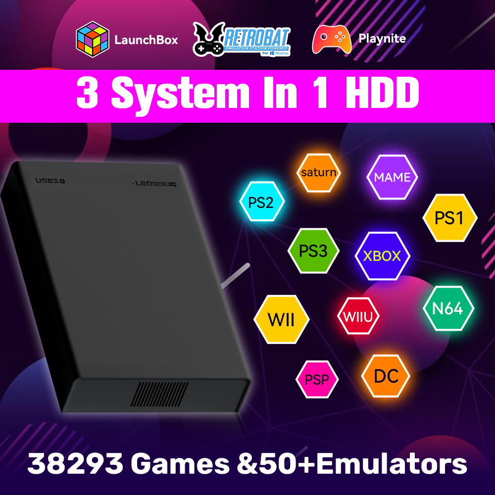 Retro Gaming Ps3 - 500G Retro Gaming HDD Video Game