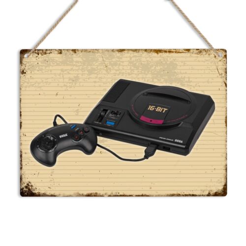 Retro Poster Gaming - Mega Drive Retro Gaming Console Metal