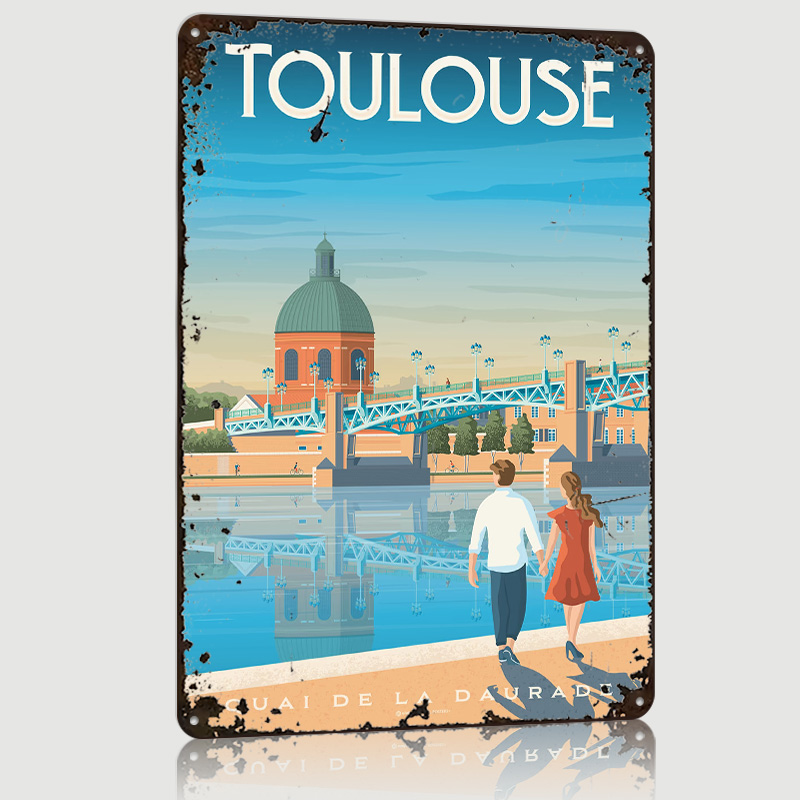 Retro Gaming France - Toulouse France Print Metal Poster Custom