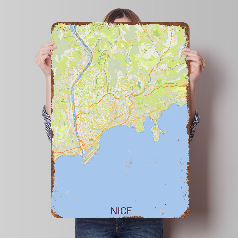 Map of Nice France Printed Pos - Retro Gaming France review and price