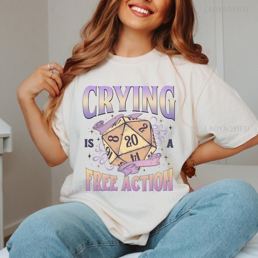 Funny DnD Crying Is A Free Act - Retro Gaming Fun review and price