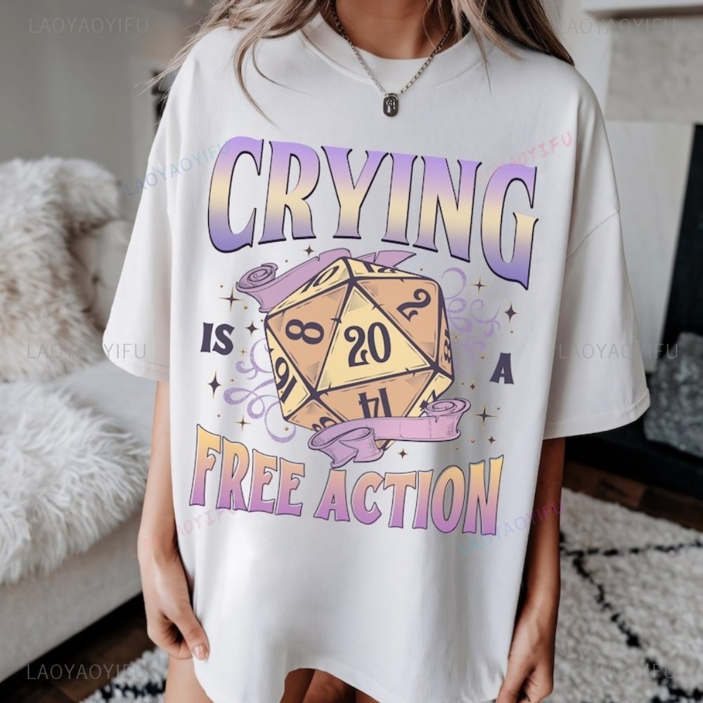 Funny DnD Crying Is A Free Act - Retro Gaming Fun review and price