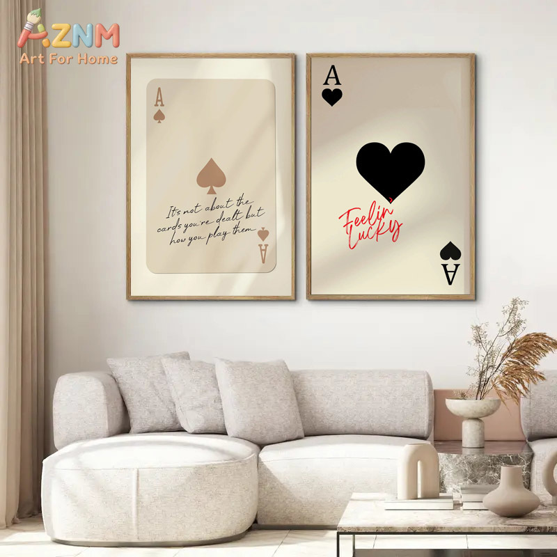 AZNM Ace of Spades Feeling Luc - Retro Poster Gaming review and price