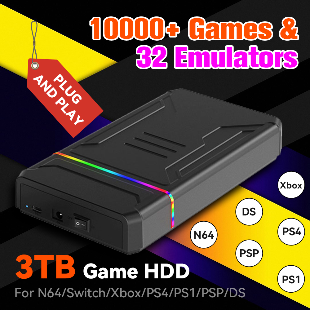 3TB External Retro Game HDD Em - Retro Gaming Xbox review and price