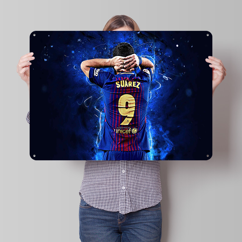 Luis Suarez Football Printed P - Retro Poster Gaming review and price