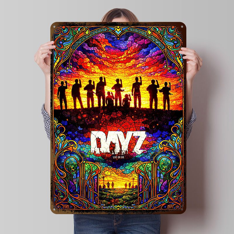 DayZ Stained Glass Tinplate Po - Retro Poster Gaming review and price