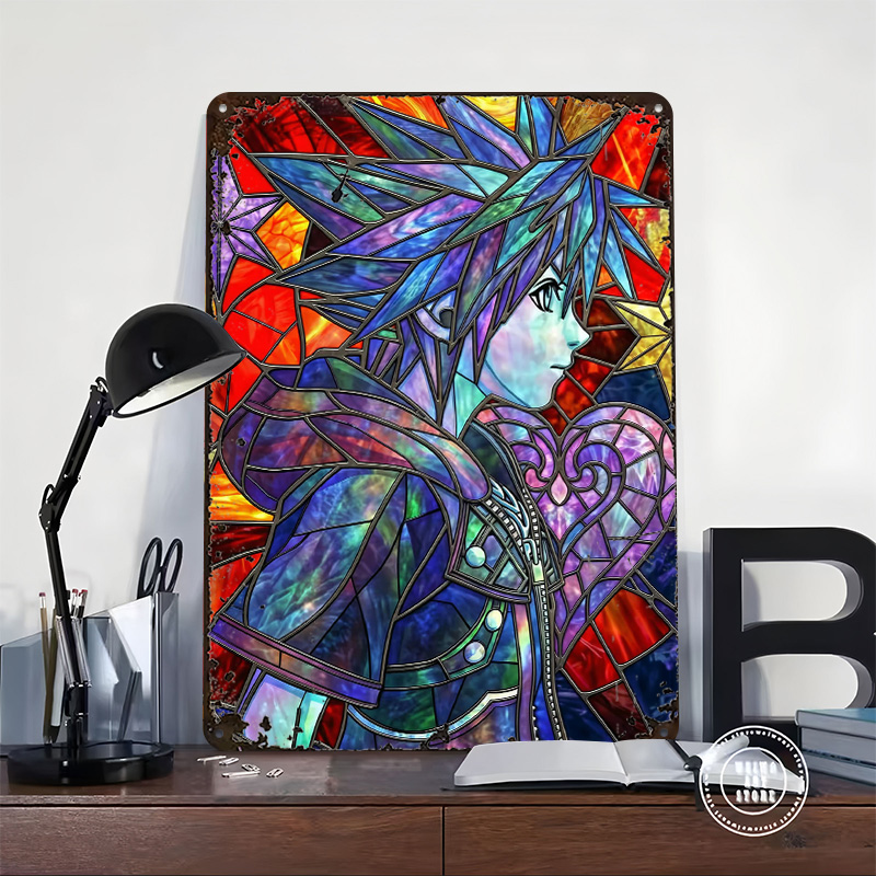 Kingdom Hearts Sora Stained Gl - Retro Poster Gaming review and price