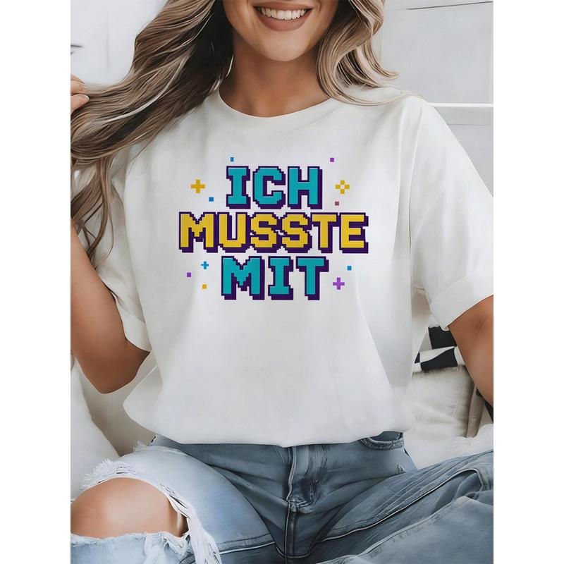 Ich Musste Mit German Meme T-S - Retro Gaming Fonts review and price