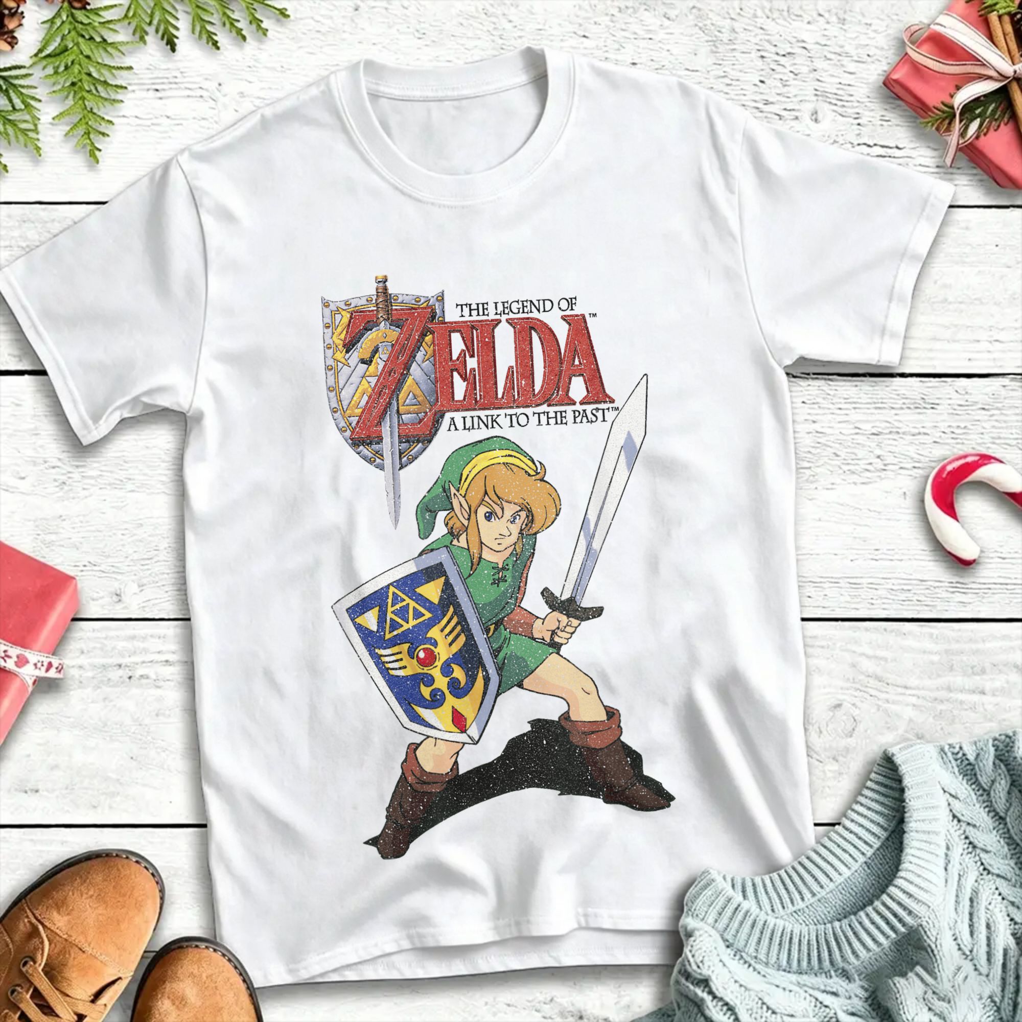 Legend of Zelda Grey Cartoon T - Retro Gaming Zelda review and price