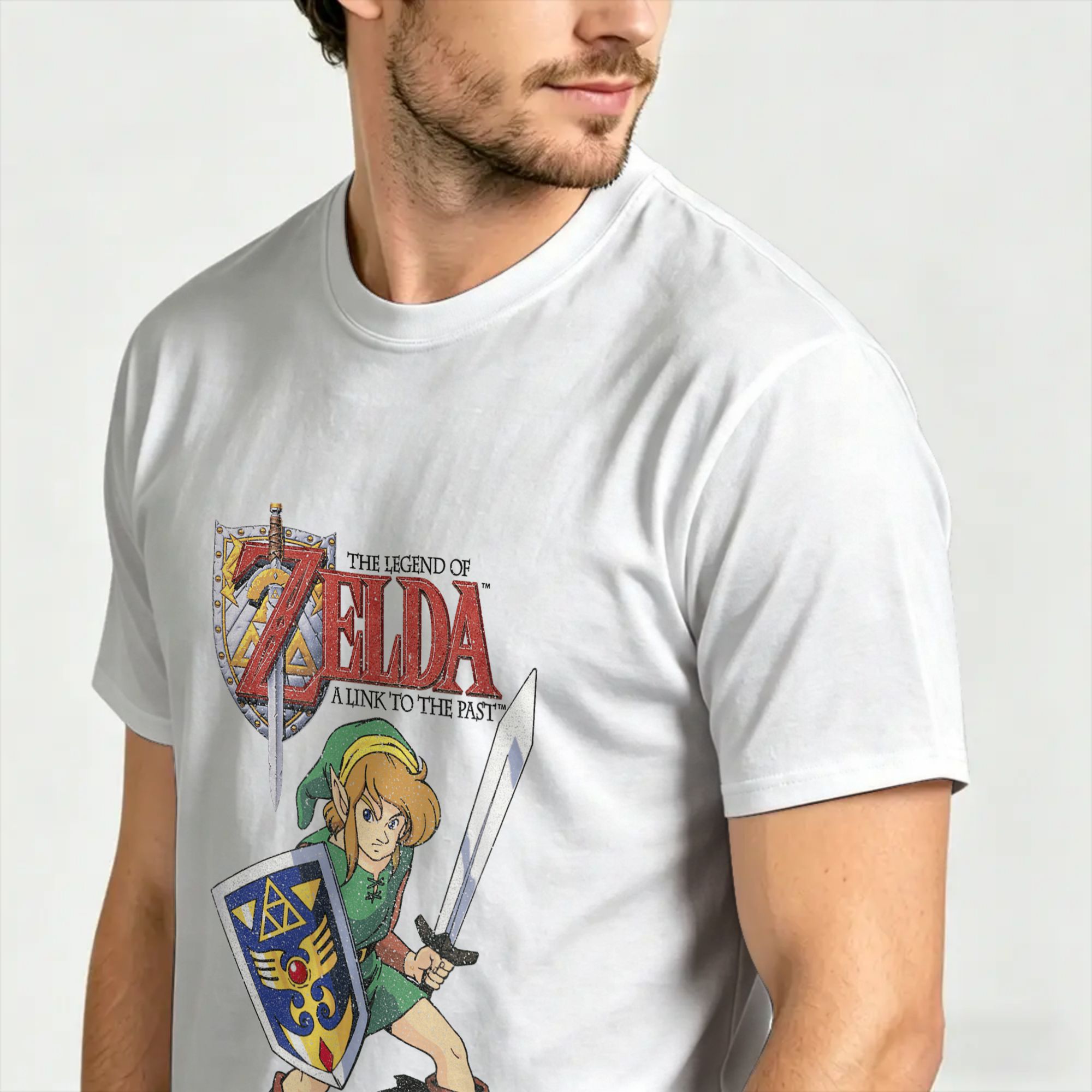 Legend of Zelda Grey Cartoon T - Retro Gaming Zelda review and price