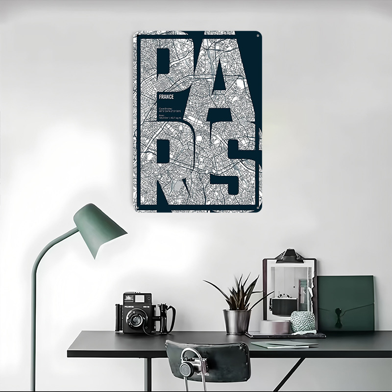 Paris France Map Typography Pr - Retro Gaming France review and price