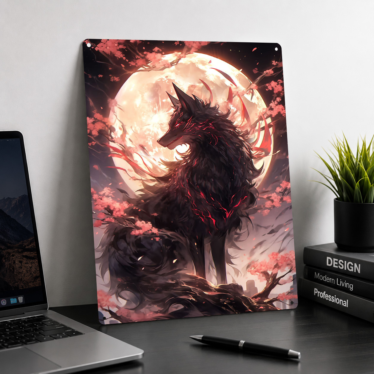 Black Sakura Kitsune 3D Printe - Retro Poster Gaming review and price