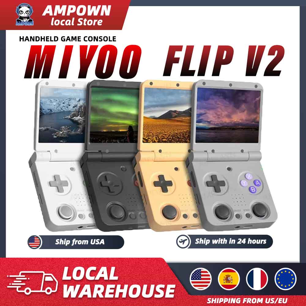 MIYOO Flip V2 Handheld Game Co - Retro Gaming Os Linux review and price
