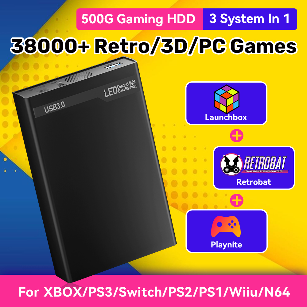 Mix500G Portable Game Hard Dri - Retro Gaming Xbox review and price