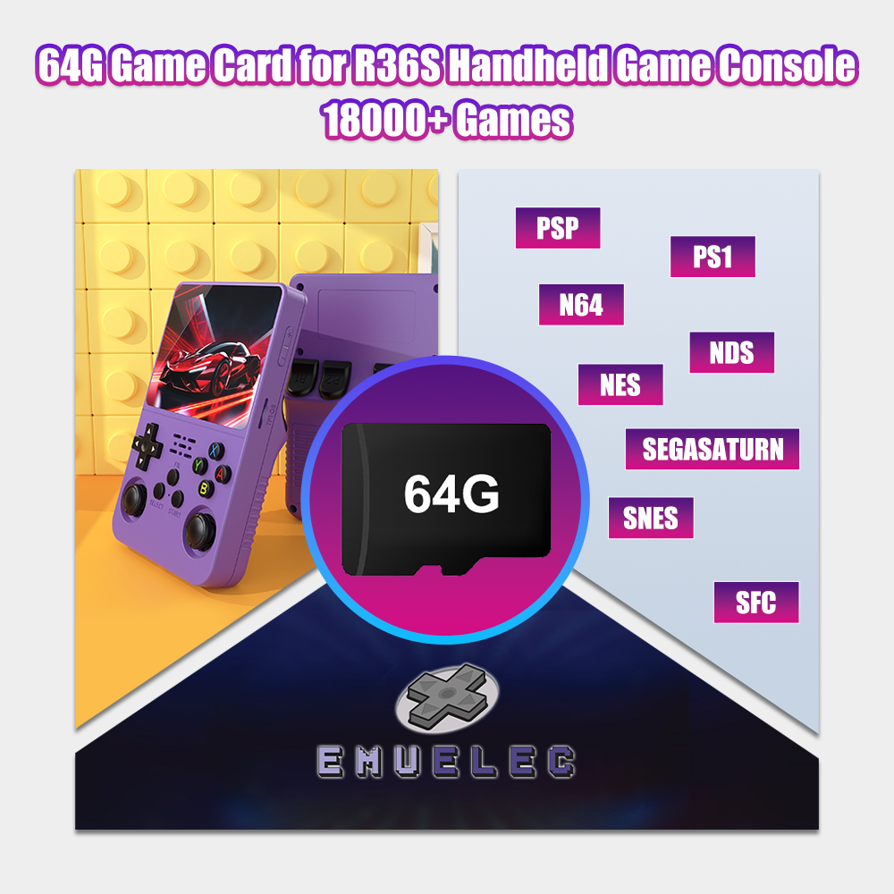 64G Game TF Card for R36S Vide - Retro Gaming Qss review and price