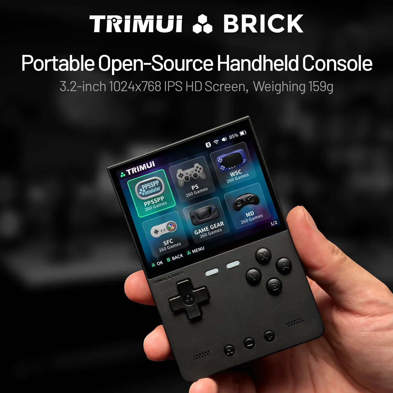 TRIMUI BRICK Handheld Game Con - Retro Gaming Images review and price